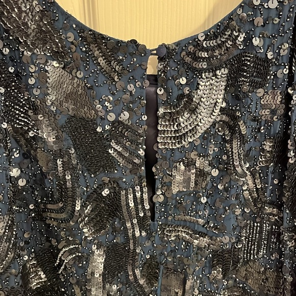 Aidan Mattox blue and black sequin cocktail dress - Picture 10 of 10
